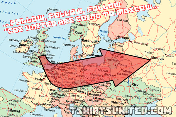 Follow Follow Follow Cos United Are Going To Moscow...