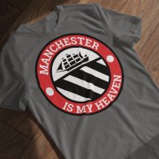 Manchester is My Heaven Ship Badge Large Print T-Shirt