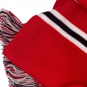 Red, White and Black Bar Scarf