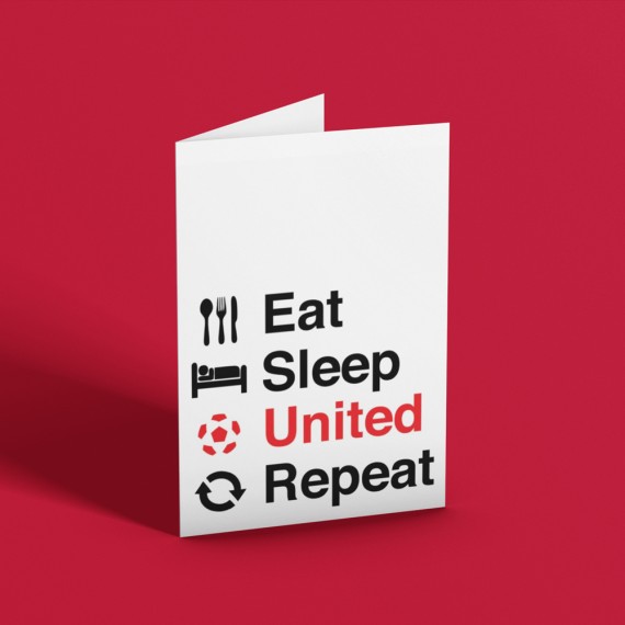 Eat, Sleep, United, Repeat Greetings Card