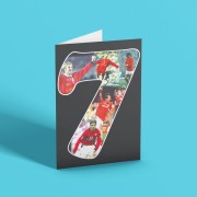 Manchester United Number 7s Greetings Card