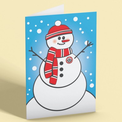 United Snowman Bar Scarf (Mike Uniform Foxtrot Charlie) Greetings Card