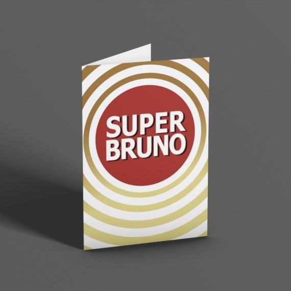 Super Bruno Greetings Card