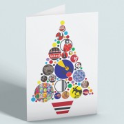 TShirtsUnited Christmas Tree Greetings Card