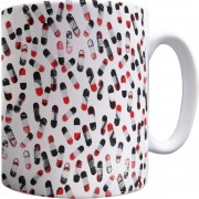 Fine Time (Red, White and Black) Pattern Mug