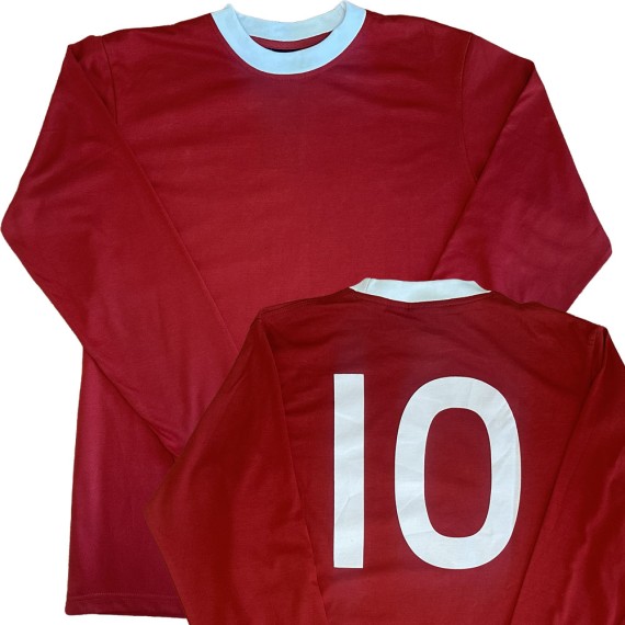 United 1960s Retro Number 10 Football Shirt