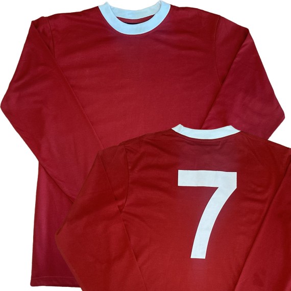 United 1960s Retro Number 7 Football Shirt