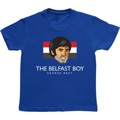 George Best "Belfast Boy" Head and Flag Large Print