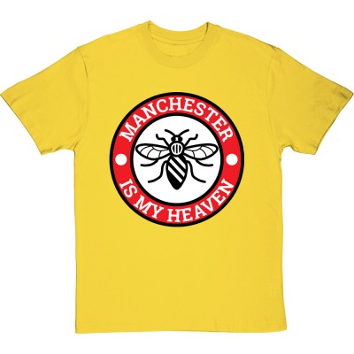 Manchester is My Heaven Bee Badge Large Print