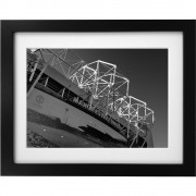 Old Trafford Match Day No3 (Black and White) Art Print