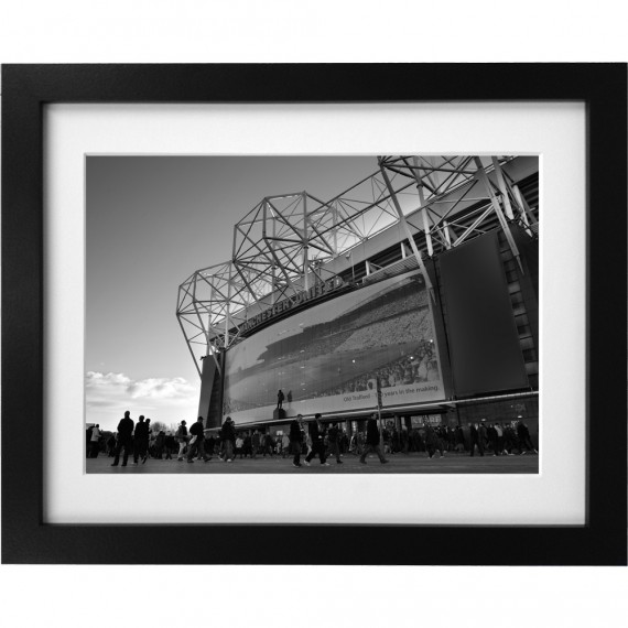 Old Trafford Match Day No6 (Black and White) Art Print