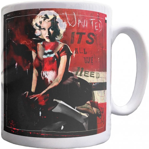 Marilyn Monroe Red, White and Black Ceramic Mug