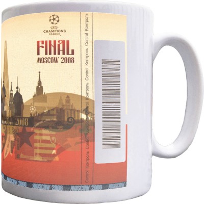 Moscow 2008 Champions League Final Ticket Ceramic Mug