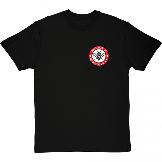 Republik of Mancunia Badge Pocket Print T-Shirt