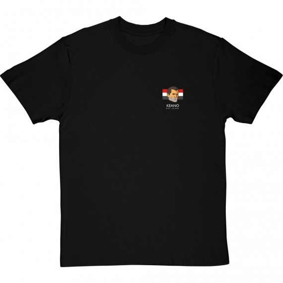 Roy Keane "Keano" Head and Flag Pocket Print T-Shirt