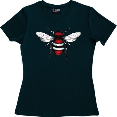 Red, White and Black Bee