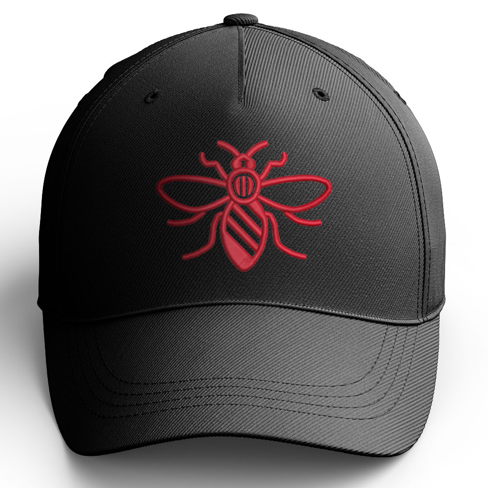 Manchester Bee Embroidered Baseball Cap 