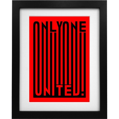 Only One United Typographic Art Print