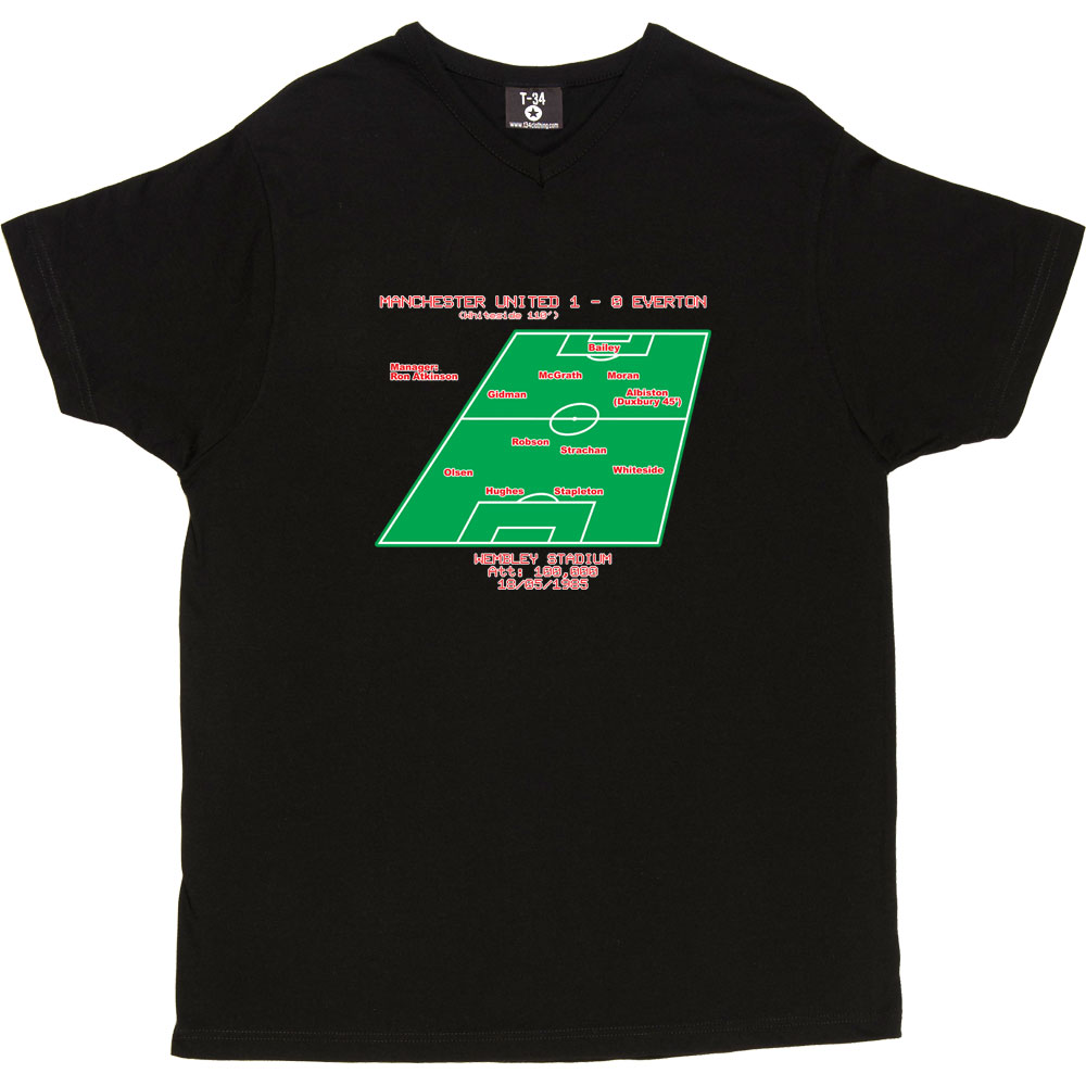 1985 FA Cup Final Line-Up T-Shirt | TShirtsUnited