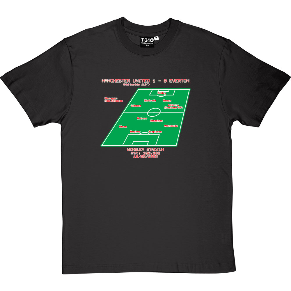 1985 FA Cup Final Line-Up T-Shirt | TShirtsUnited