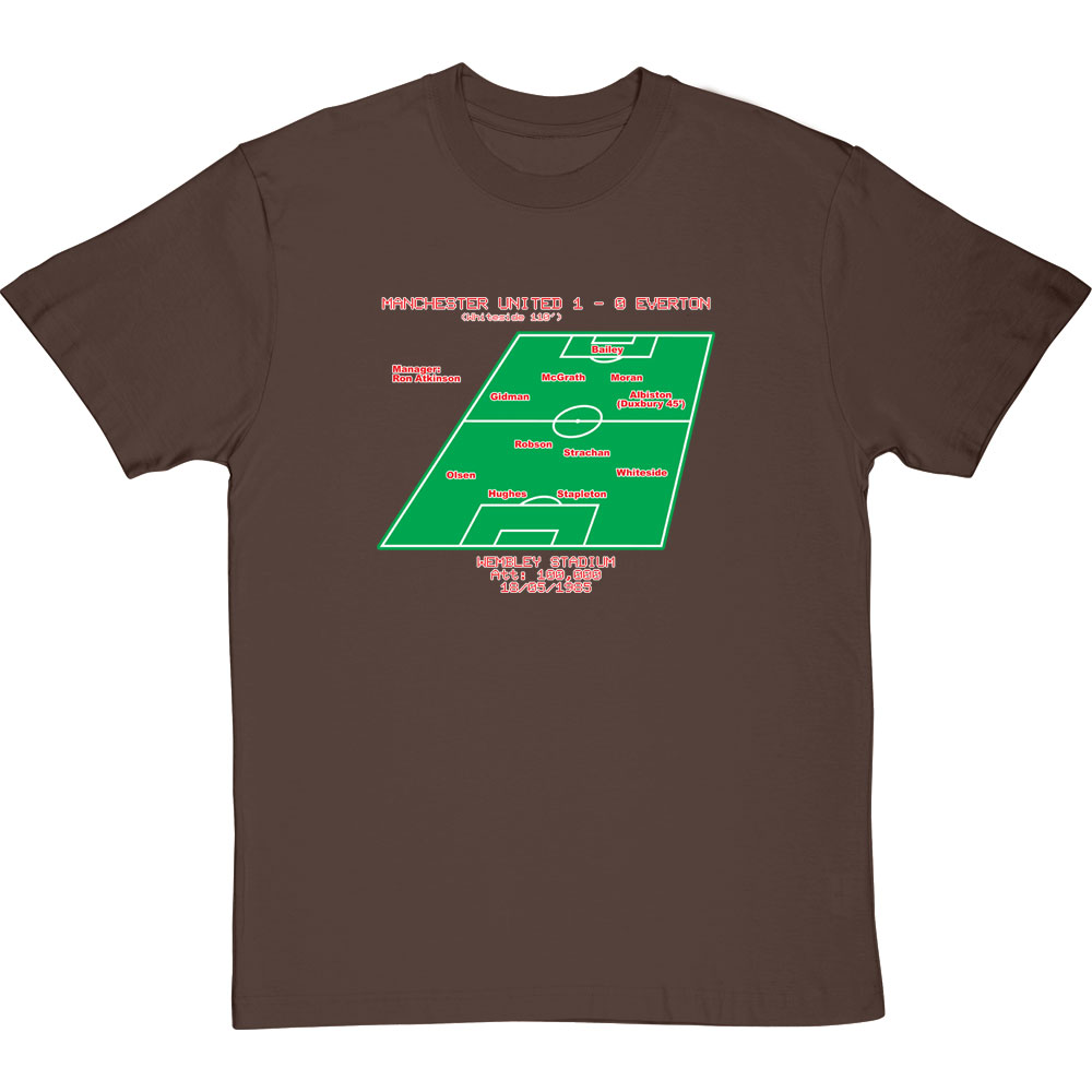 1985 FA Cup Final Line-Up T-Shirt | TShirtsUnited